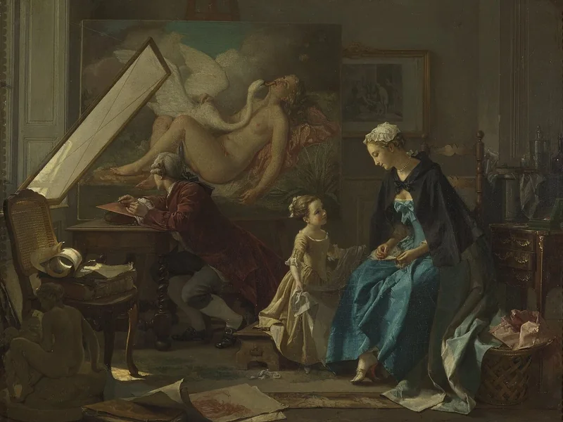 1814-Jean Baptiste - Antoine - Emile Béranger - Lo studio di un incisore a intaglio